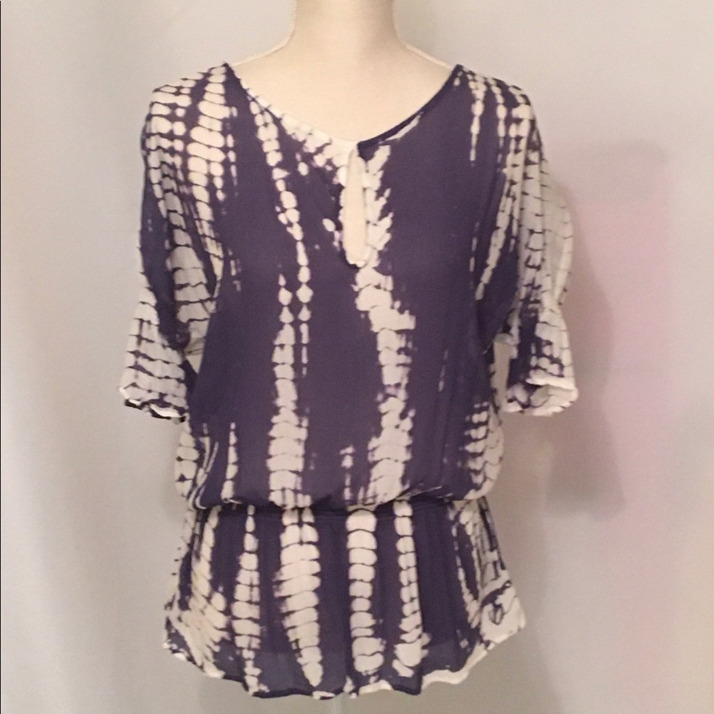 Gypsy 05 Drop Sleeve Ruched Waist Chiffon